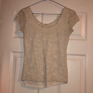 Garage white lace shirt